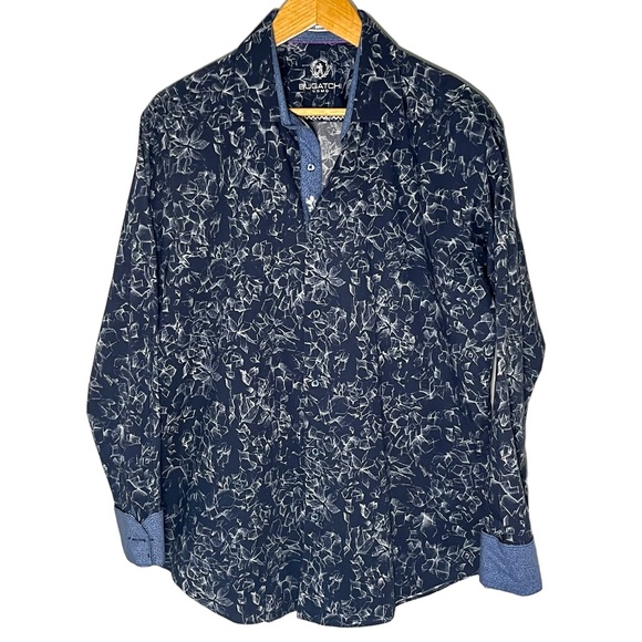 Bugatchi Uomo Shaped Fit Long Sleeve Shirt M - Picture 1 of 4